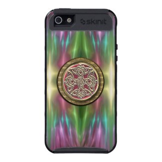 Rainbow Stone Celtic Shield Knot iPhone Casse