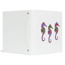 Rainbow Stone Seahorses Binder