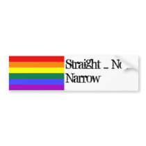 rainbow, Straight ... Not Narrow bumper stickers