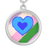 Rainbow Stripe Candy Heart Custom Necklace