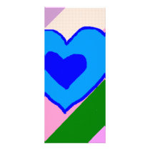 rainbow stripe heart hlp customized rack card