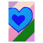 rainbow stripe heart hlp stationery