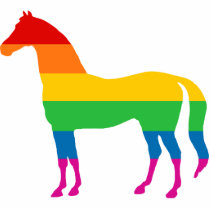 Rainbow Stripe Horse photo sculptures by rainbowthree Rainbow Stripe Horse photo sculptures