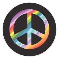 Rainbow Stripe Peace Symbol (2).png Stickers