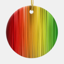 Rainbow stripe pride text Christmas tree ornament