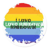 Rainbow Stripe stickers by eelkat Rainbow Stripe stickers