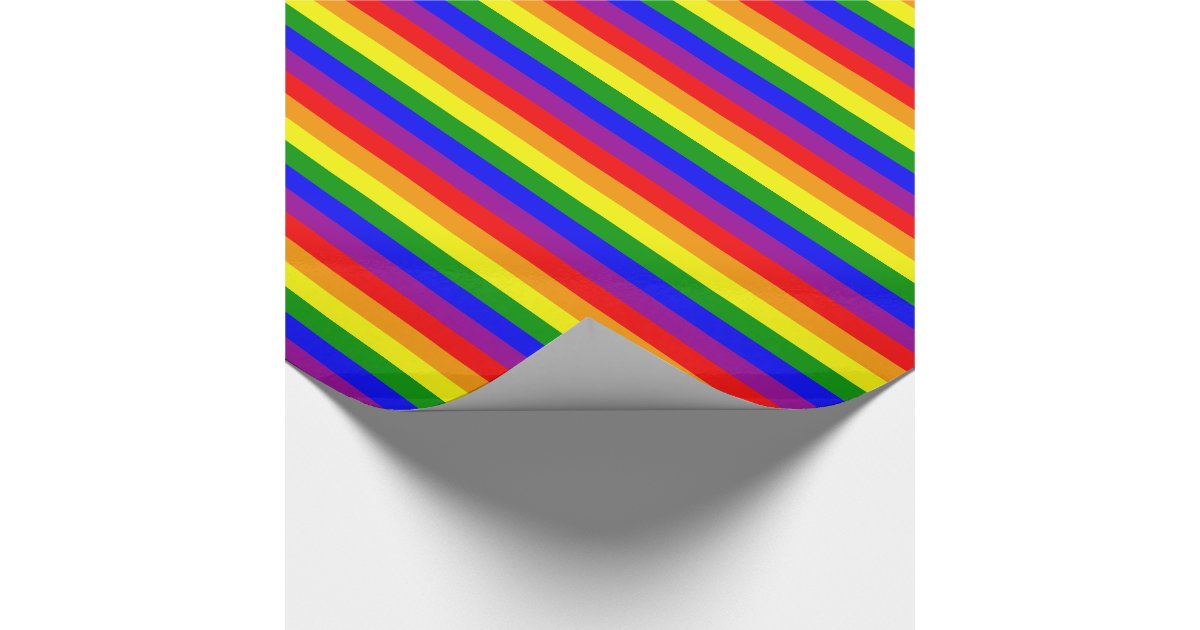 Rainbow Stripe Wrapping Paper | Zazzle