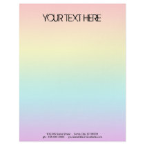 rainbow striped letterhead