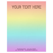 rainbow striped letterhead