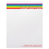 rainbow striped letterhead template