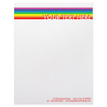rainbow striped letterhead template