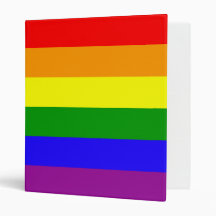 Rainbow stripes binder