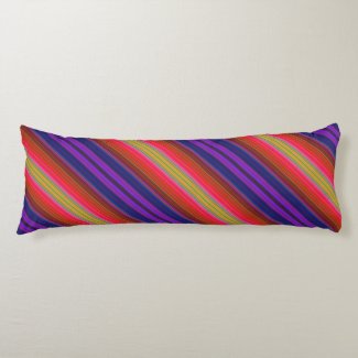 Rainbow Stripes Body Pillow