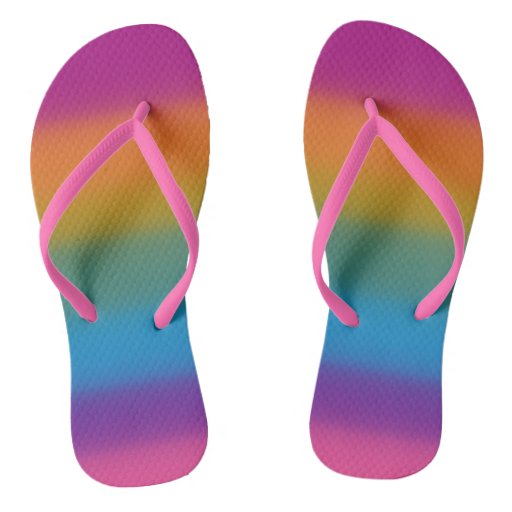rainbow flip flops cheap