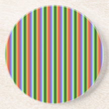 Rainbow Stripes. Fun Multi-color Pattern. Beverage Coasters