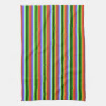 Rainbow Stripes. Fun Multi-color Pattern. Hand Towels