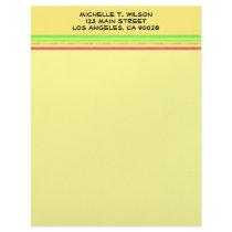 rainbow stripes letterhead