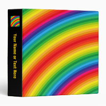 Rainbow Stripes Pattern Binder