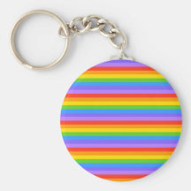 Rainbow Stripes Pattern. Key Chain
