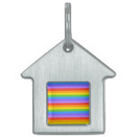 Rainbow Stripes Pattern. pet tags