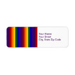 Rainbow Stripes return address label