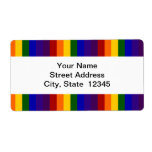 Rainbow Stripes shipping label