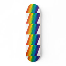 Rainbow Stripes Skateboard by compugraphd Rainbow Stripes Skateboard