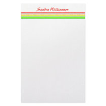rainbow stripes stationery