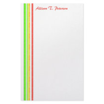 rainbow stripes stationery