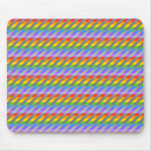 Rainbow Stripes with Gray. Mousepad