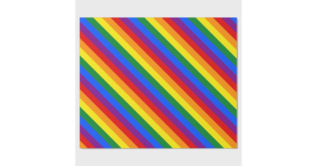 Rainbow Stripes Wrapping Paper | Zazzle