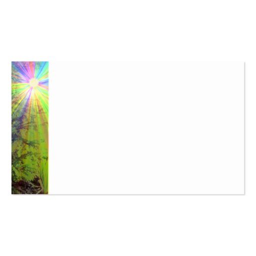 Rainbow Sun business card (front side)