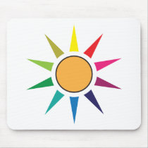 Rainbow Sun mousepads by BlueAngel85 Rainbow Sun mousepads