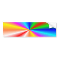 Rainbow "sunburst" background bumper stickers