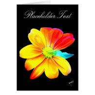 Rainbow Sunflower, Greeting Card