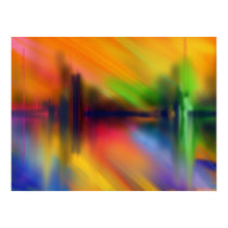 Rainbow Sunset Reflections in the Water Posters