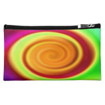 Rainbow Swirl Abstract Pattern Cosmetics Bags
