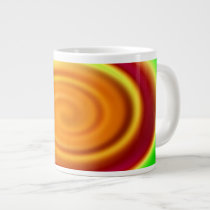 Rainbow Swirl Abstract Pattern Jumbo Mug