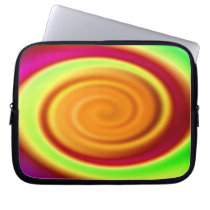 Rainbow Swirl Abstract Pattern Laptop Computer Sleeves