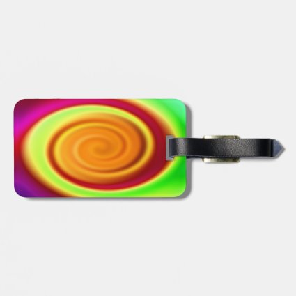 Rainbow Swirl Abstract Pattern Tag For Bags