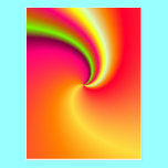 Rainbow Swirl Background postcards