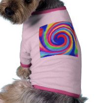 rainbow swirl dog coat pet clothing by JACQSWORLD rainbow swirl dog coat pet clothing
