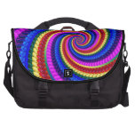 Rainbow Swirl Fractal Pattern Bag For Laptop