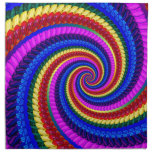 Rainbow Swirl Fractal Pattern Cloth Napkin