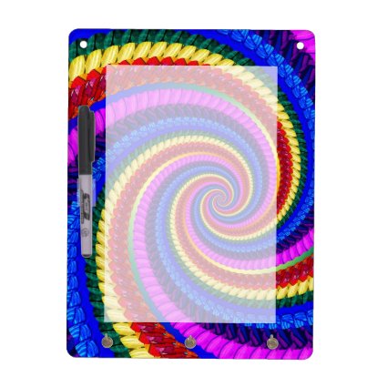 Rainbow Swirl Fractal Pattern Dry Erase Whiteboard