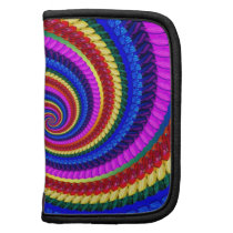 Rainbow Swirl Fractal Pattern Folio Planners