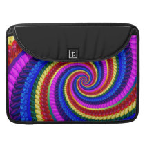 Rainbow Swirl Fractal Pattern Sleeve For MacBook Pro