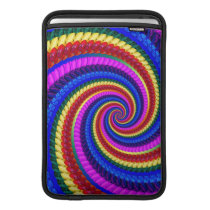 Rainbow Swirl Fractal Pattern MacBook Sleeves
