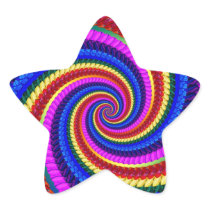 Rainbow Swirl Fractal Pattern Sticker