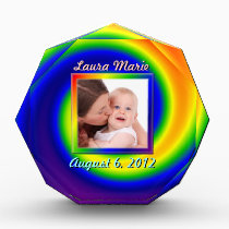 Rainbow Swirl Picture Frame Award awards